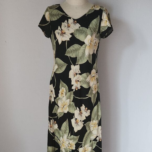 Nani Hawaii Tropical Floral 2 Piece Maxi Dress Button-Up Shirt Multicolor - Picture 2 of 11